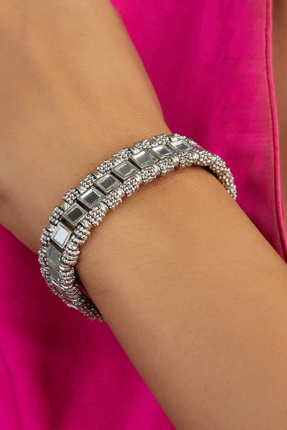 House of Tuhina Mirror Temple Falak bracciale oro specchio