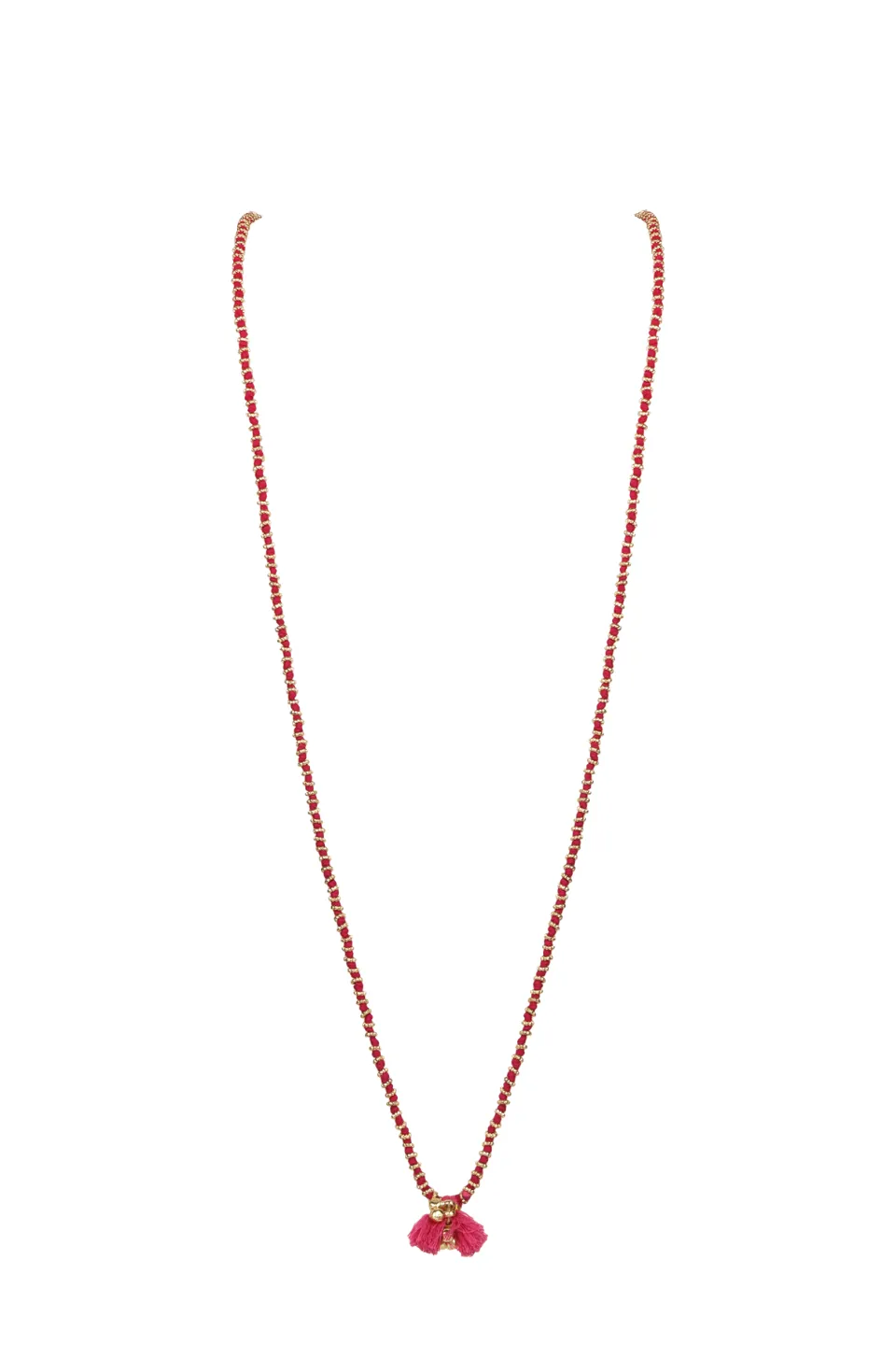 House of Tuhina Fuljhadi Bajra collana lunga rossa