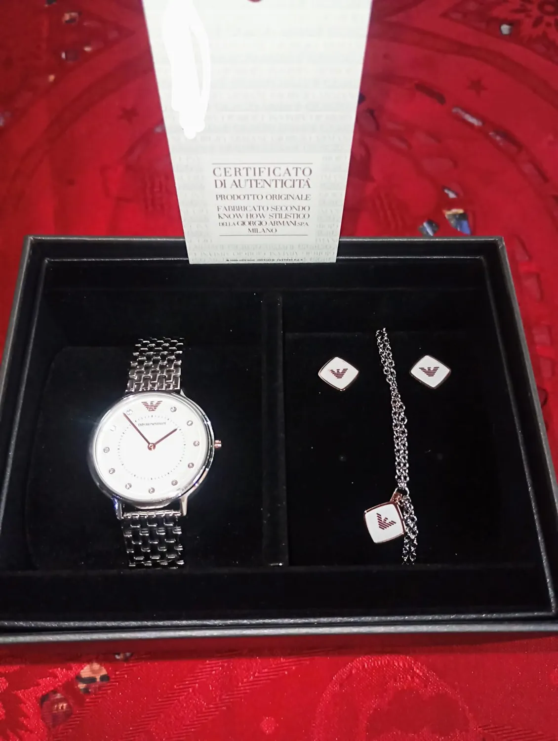Emporio Armani Orologio Donna Argento Rosa Chiaro