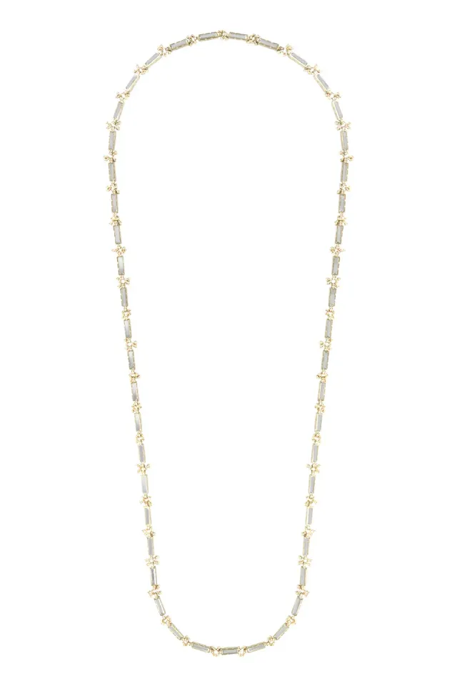House of Tuhina Mirror Qabeela Long collana oro