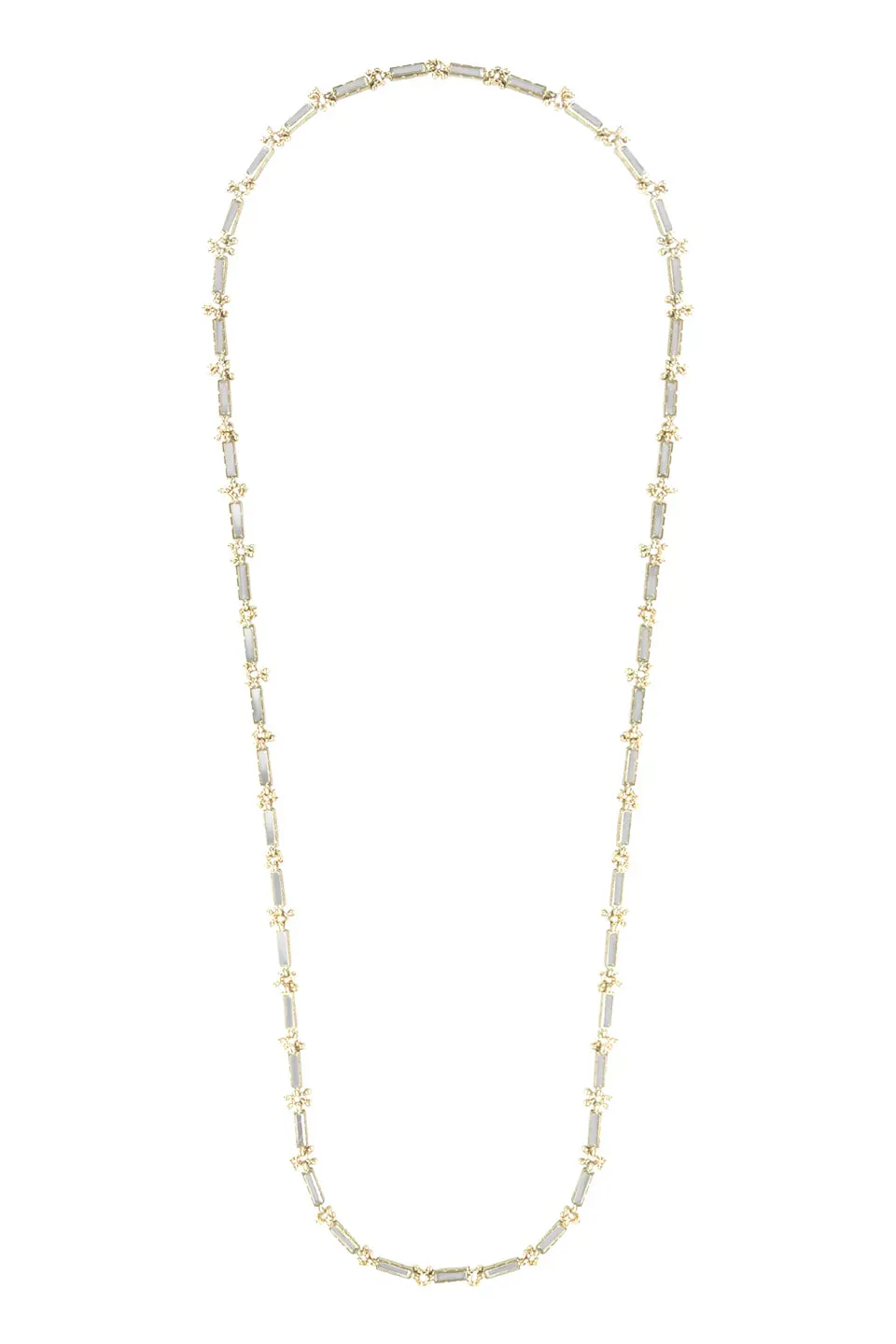 House of Tuhina Mirror Qabeela Long collana oro