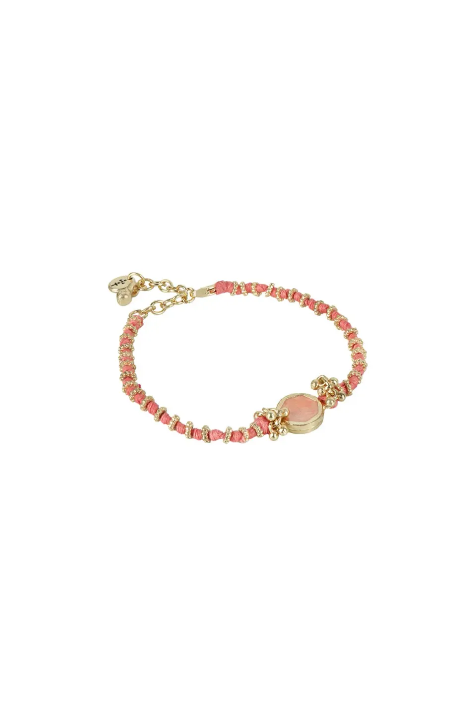 House of Tuhina Trajva Tarini bracciale corallo oro sole