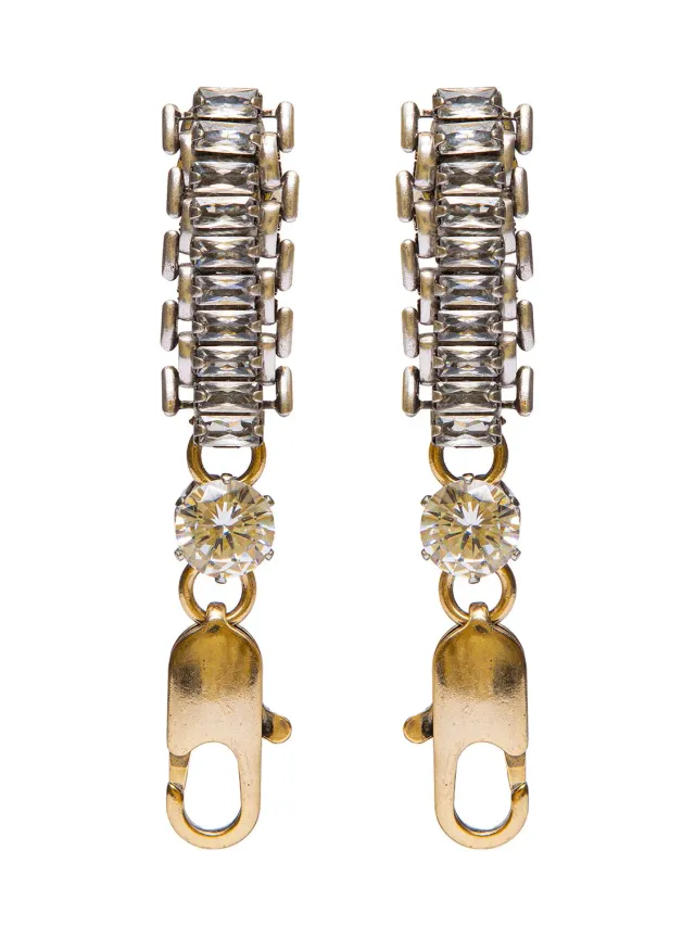 Rada Baguettes orecchini mix metalli clip strass