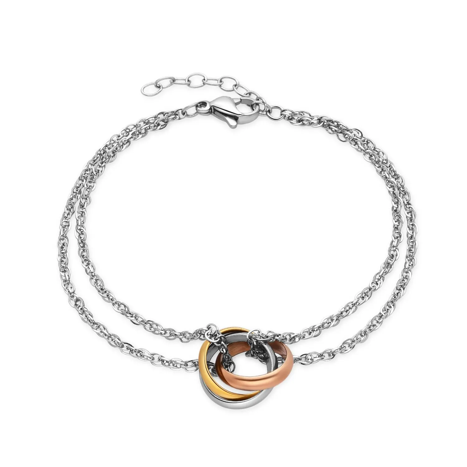 Dada Gioielli Trilogy bracciale anelli 12mm acciaio donna
