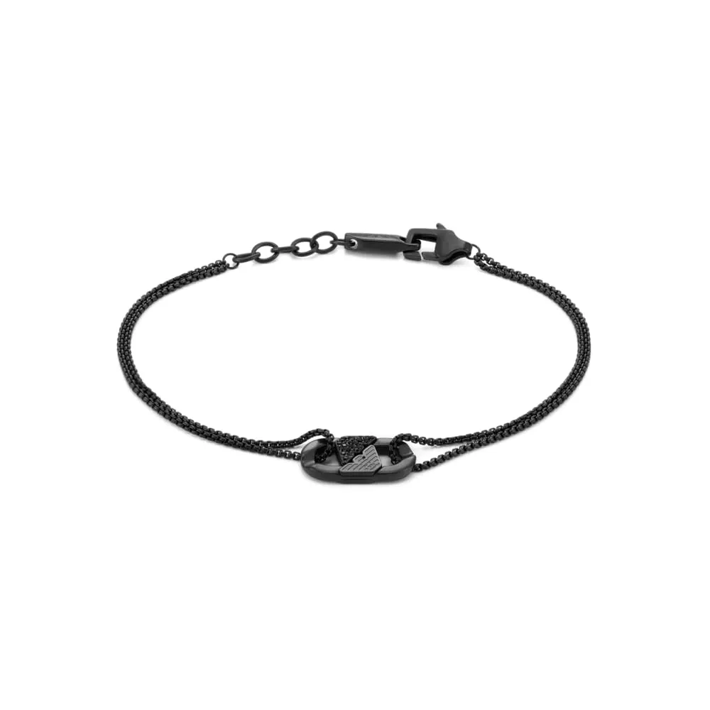 Emporio Armani Bracciale Uomo Acciaio Argento Pallido