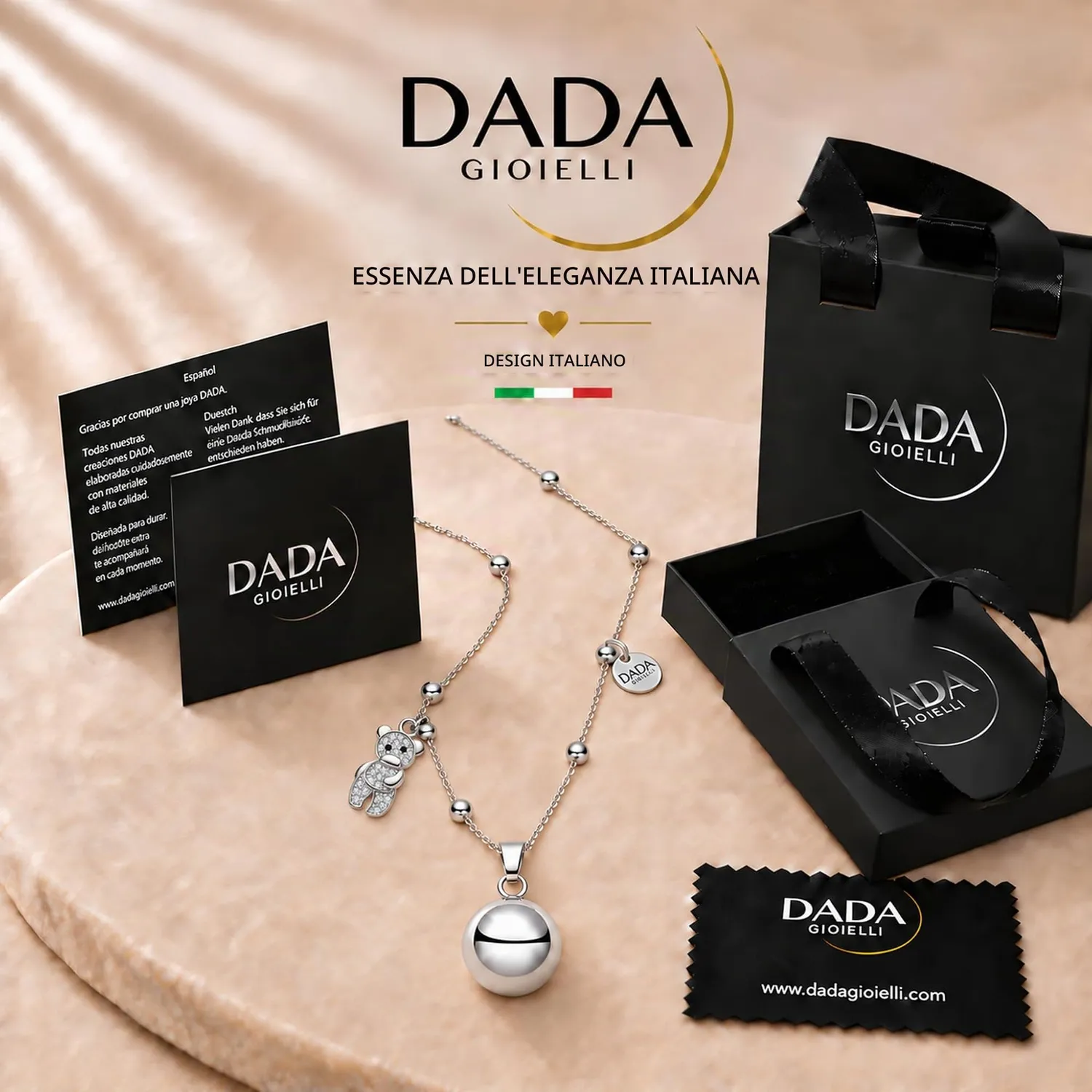 Dada Gioielli Chiama Angeli collana acciaio orsetto