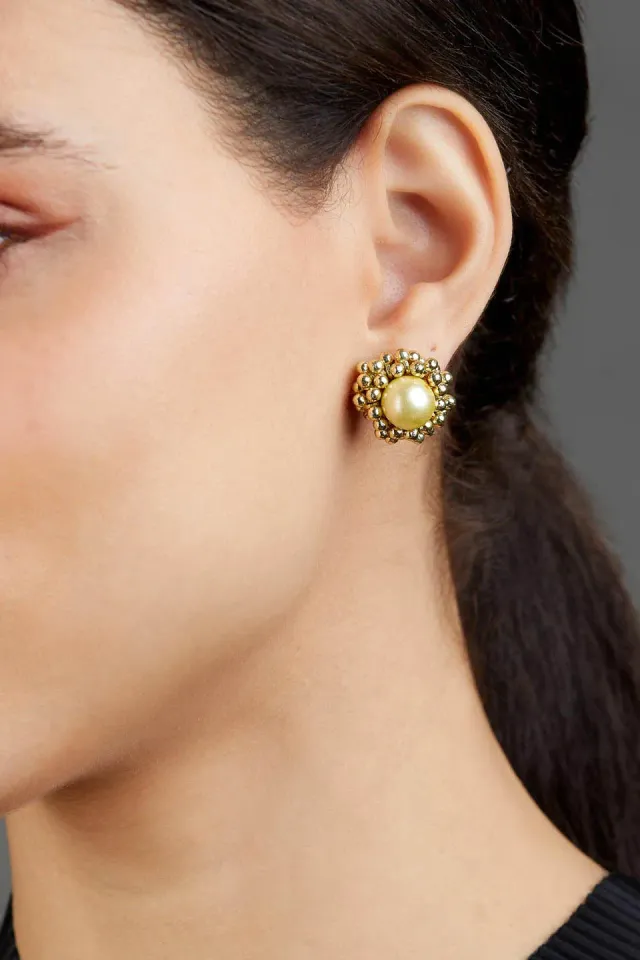 House of Tuhina Sun Pearl orecchini perla oro festa