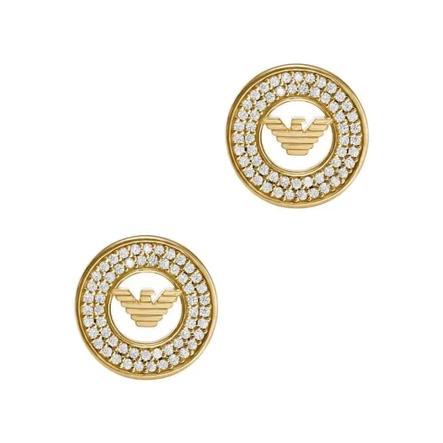 Emporio Armani orecchini donna oro tenue perno argento