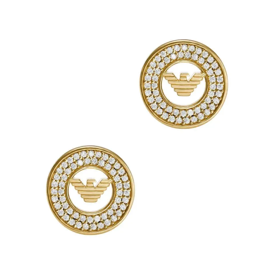 Emporio Armani orecchini donna oro tenue perno argento