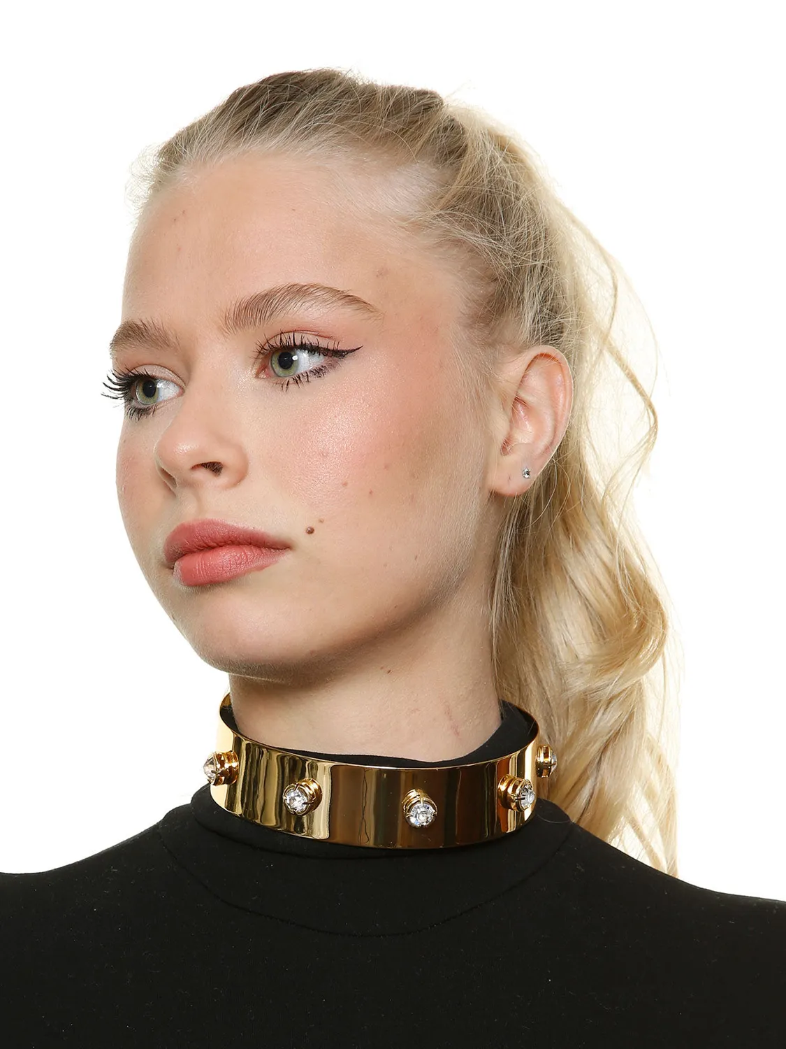Rada Choker Metallo girocollo oro con cristalli