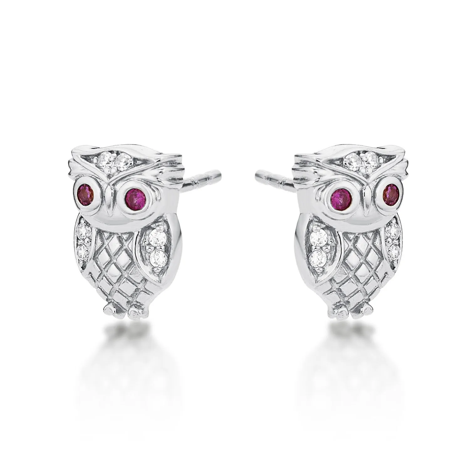 Diamond Treats Orecchini Gufo Argento 925 con Zirconi