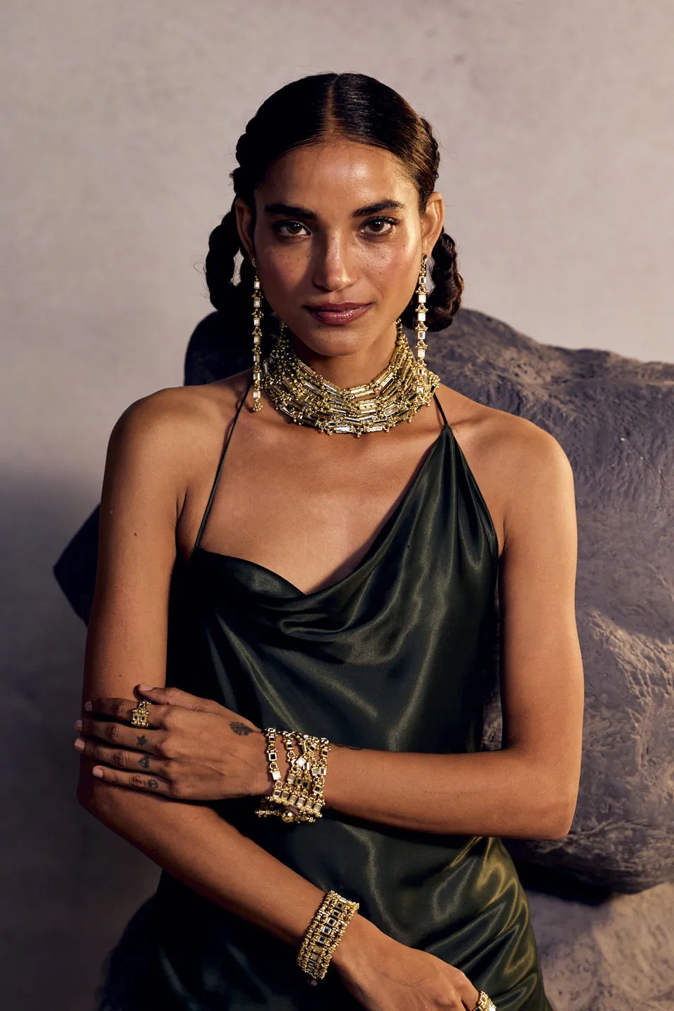 House of Tuhina Ocean bracciale Moon Gold classico