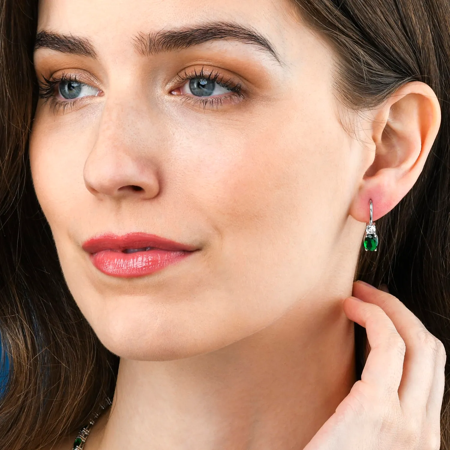 Diamond Treats Orecchini Argento 925 Donna Pietra Verde