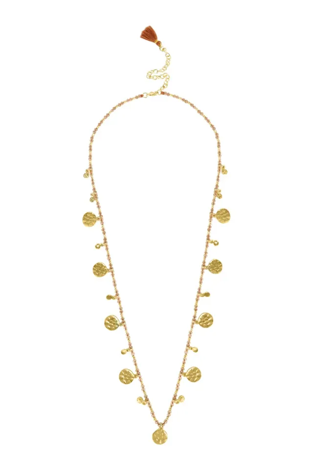 House of Tuhina Myra collana oro luna fatta a mano