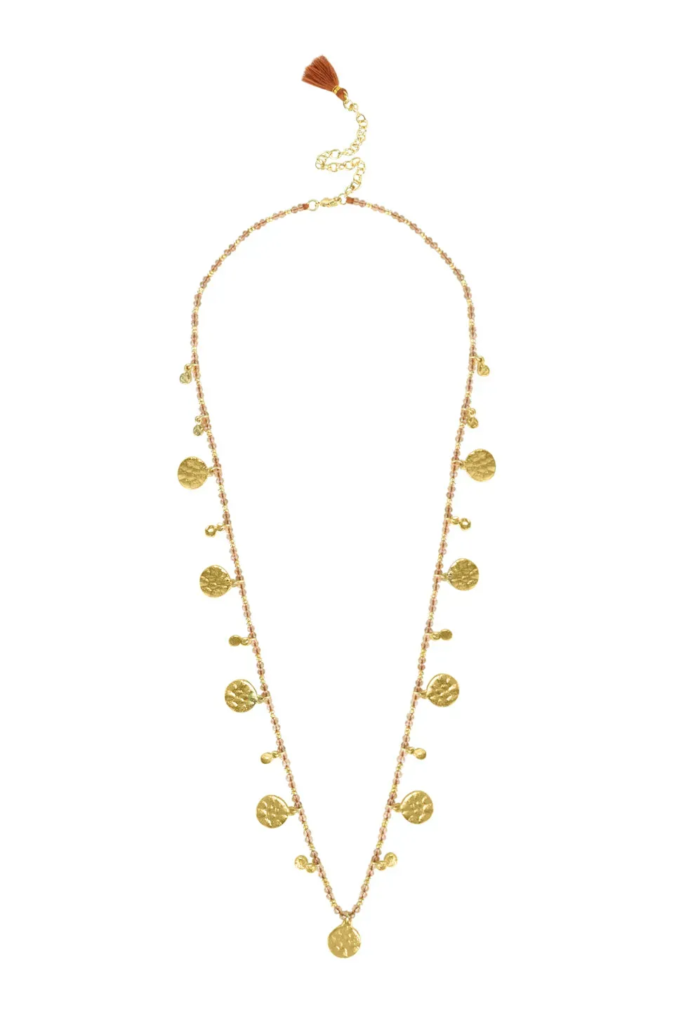 House of Tuhina Myra collana oro luna fatta a mano