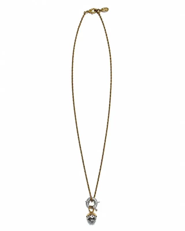 Rada Collana Catena Gold con Moschettone e Strass
