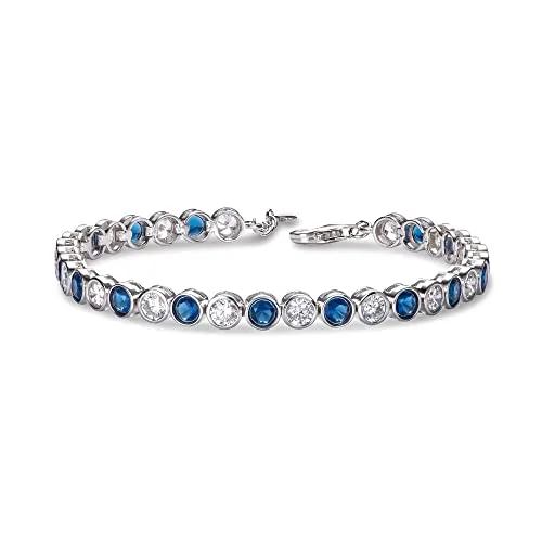 Diamond Treats bracciale tennis argento 925 zirconia blu M/L