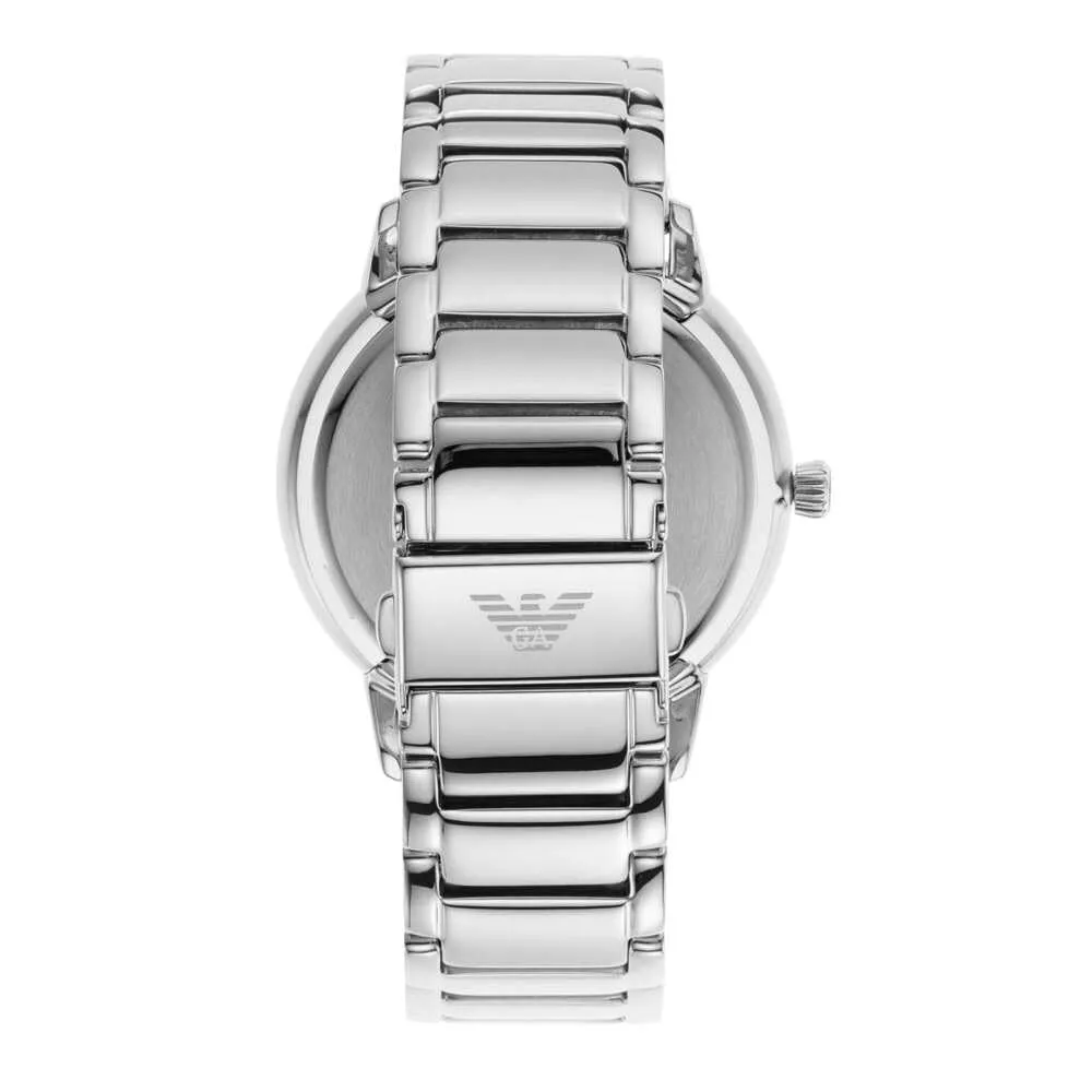Emporio Armani Orologio Uomo 43 mm Pelle Marrone Oro Rosa