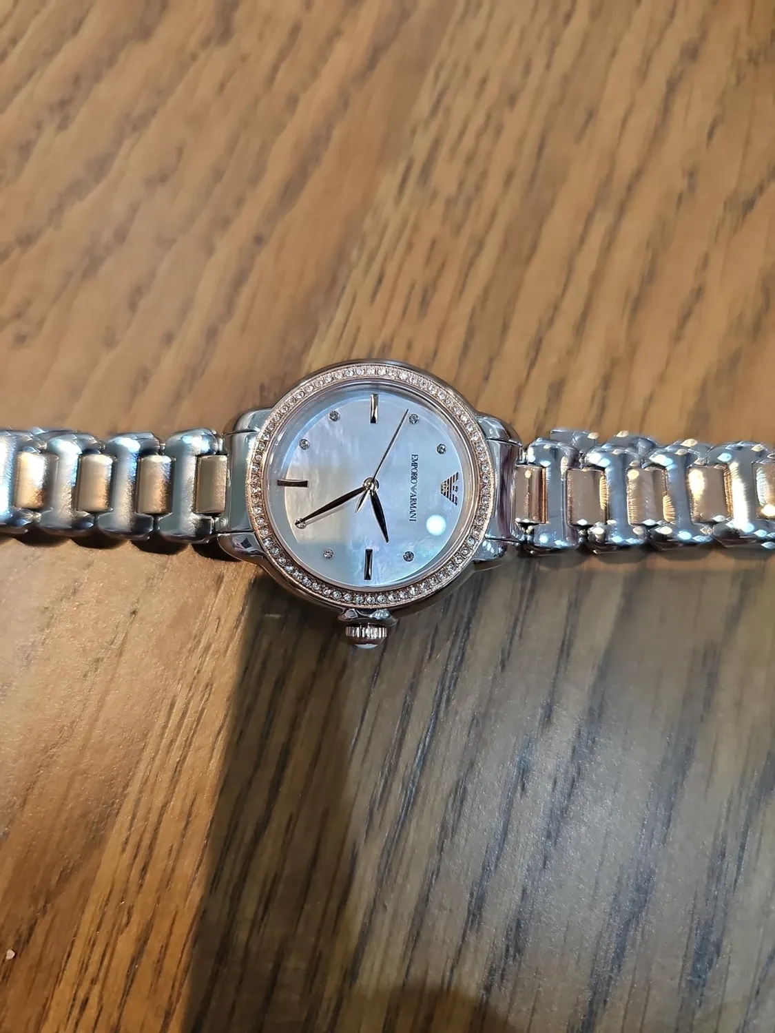 Emporio Armani Orologio Donna Argento Oro Rosa Glitter