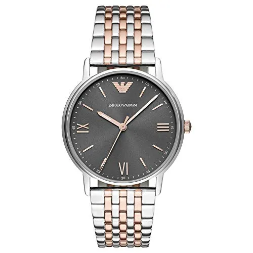 Emporio Armani orologio uomo oro rosa e argento