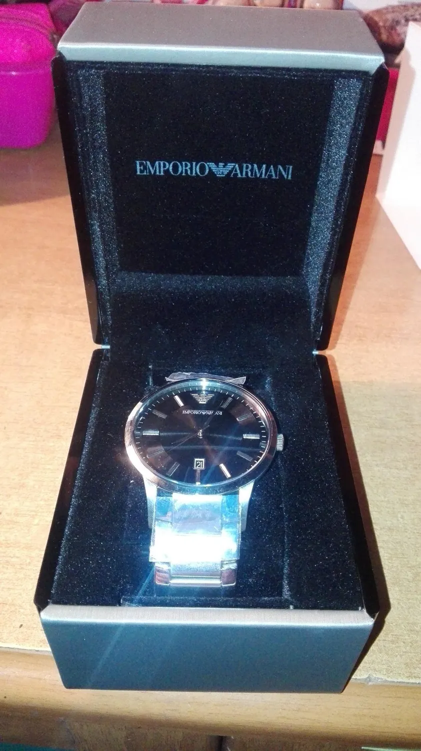 Emporio Armani Orologio Uomo 43 mm Argento e Nero