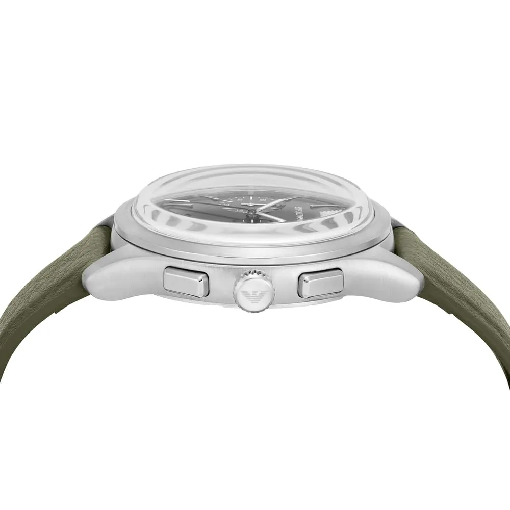 Emporio Armani cronografo uomo 42mm acciaio pelle