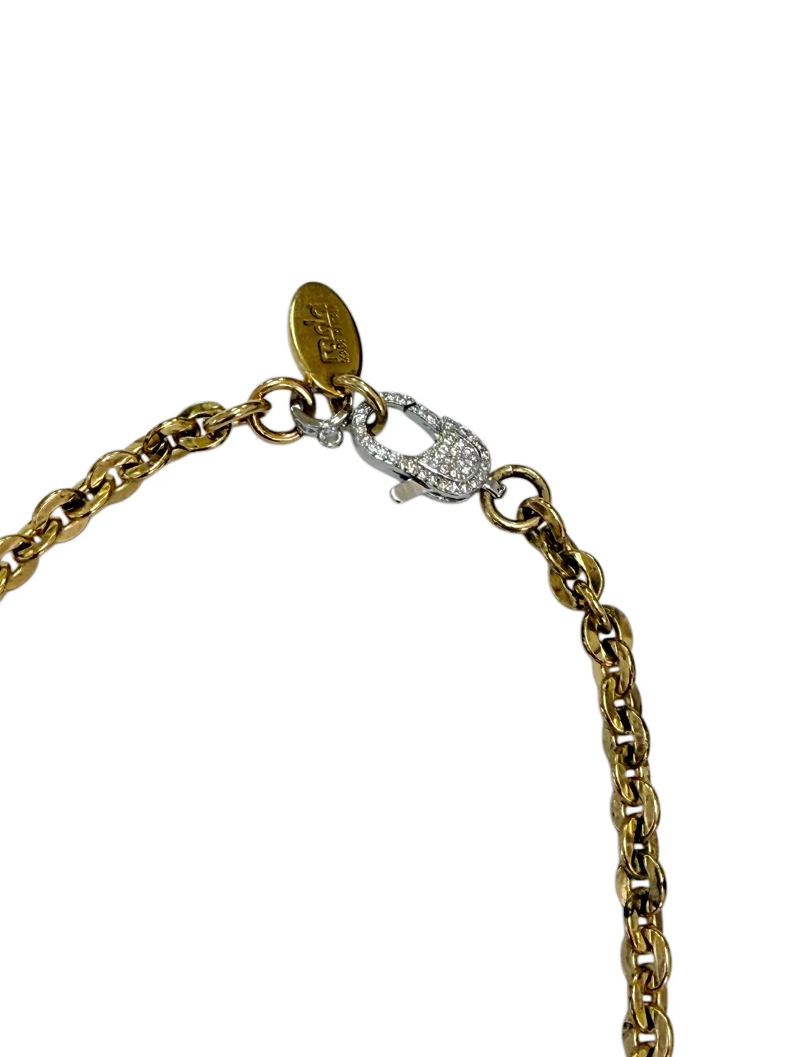 Rada Collana Gold Doppio Charm Fiore e Moschettone