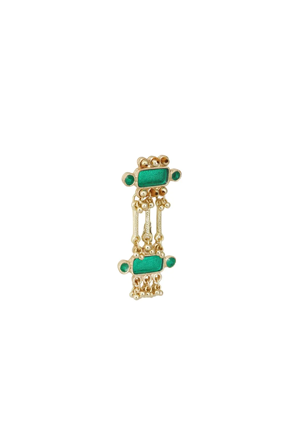 House of Tuhina Queen Enamel Double Orecchini Turchese Smalto