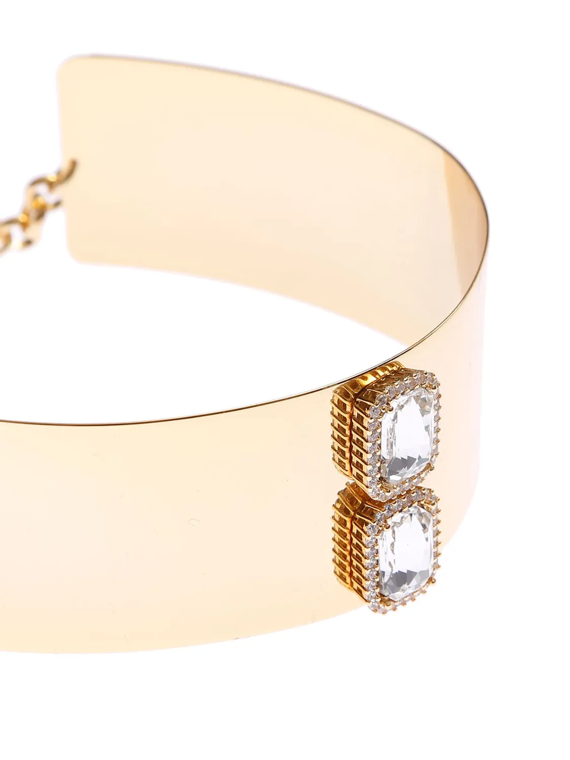 Rada Choker Alto in Metallo Collana Argento rigida