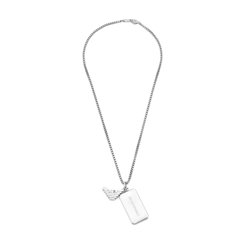 Emporio Armani Collana Uomo Acciaio Grigio Acciaio 525mm
