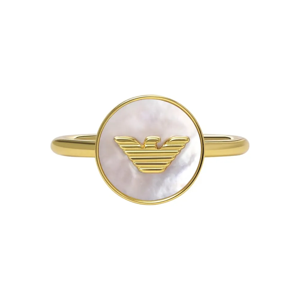 Emporio Armani Anello Oro Ottone Misura 5.5 Lucido