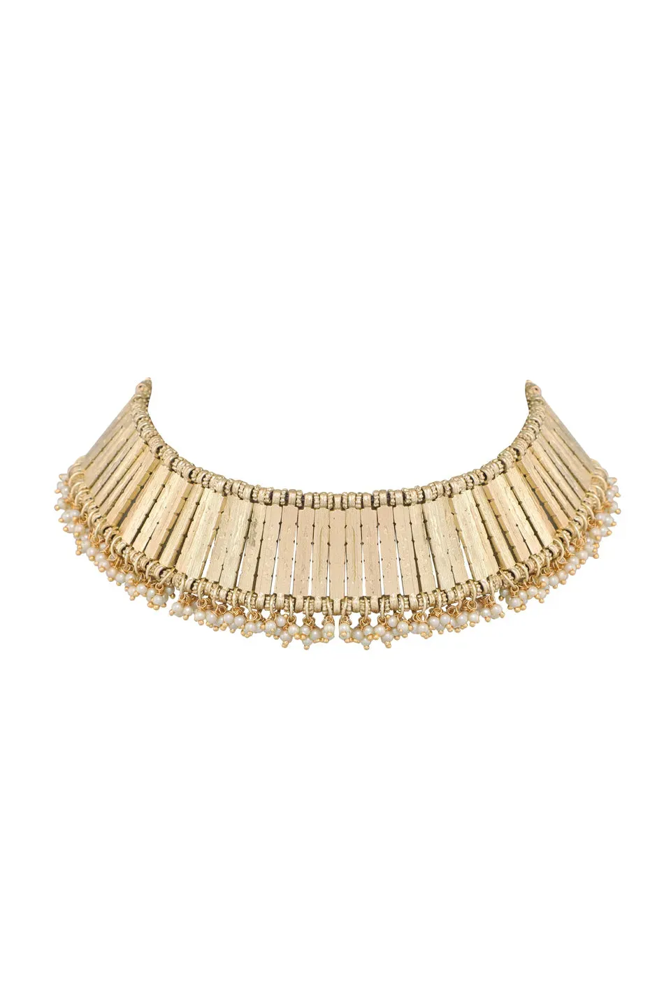 House of Tuhina Shahi Pearl Gold collana perle oro