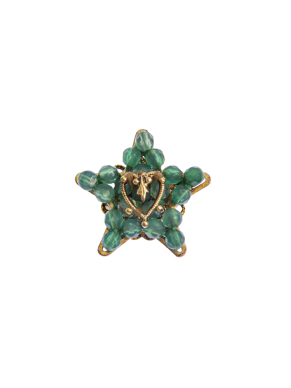 Rada Perline di Giada anello verde cuore