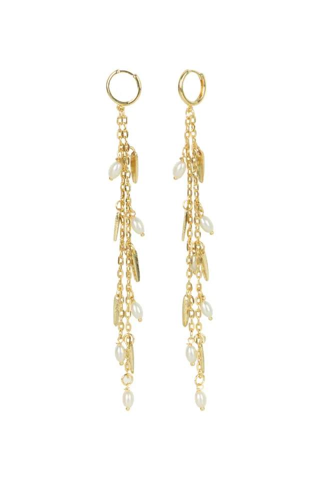 House of Tuhina Nayra Orecchini Moon Gold fatti a mano