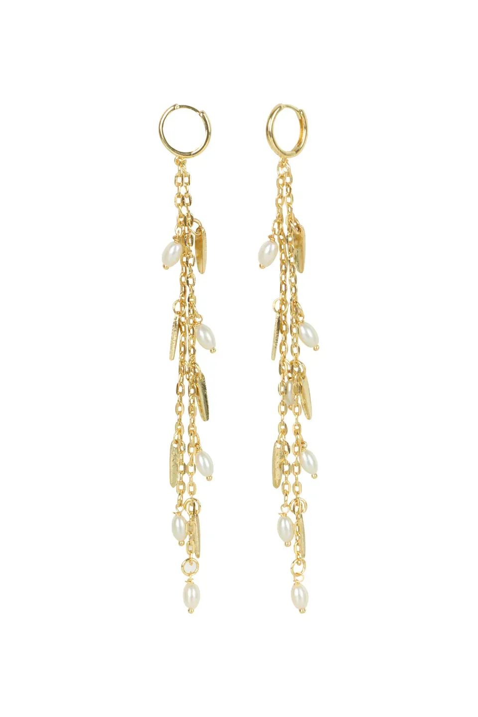 House of Tuhina Nayra Orecchini Moon Gold fatti a mano