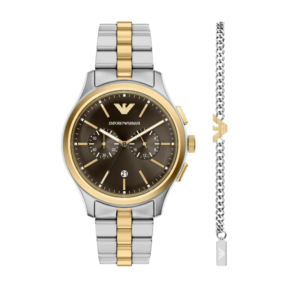 Emporio Armani AR80084SET Set Orologio Bracciale Uomo
