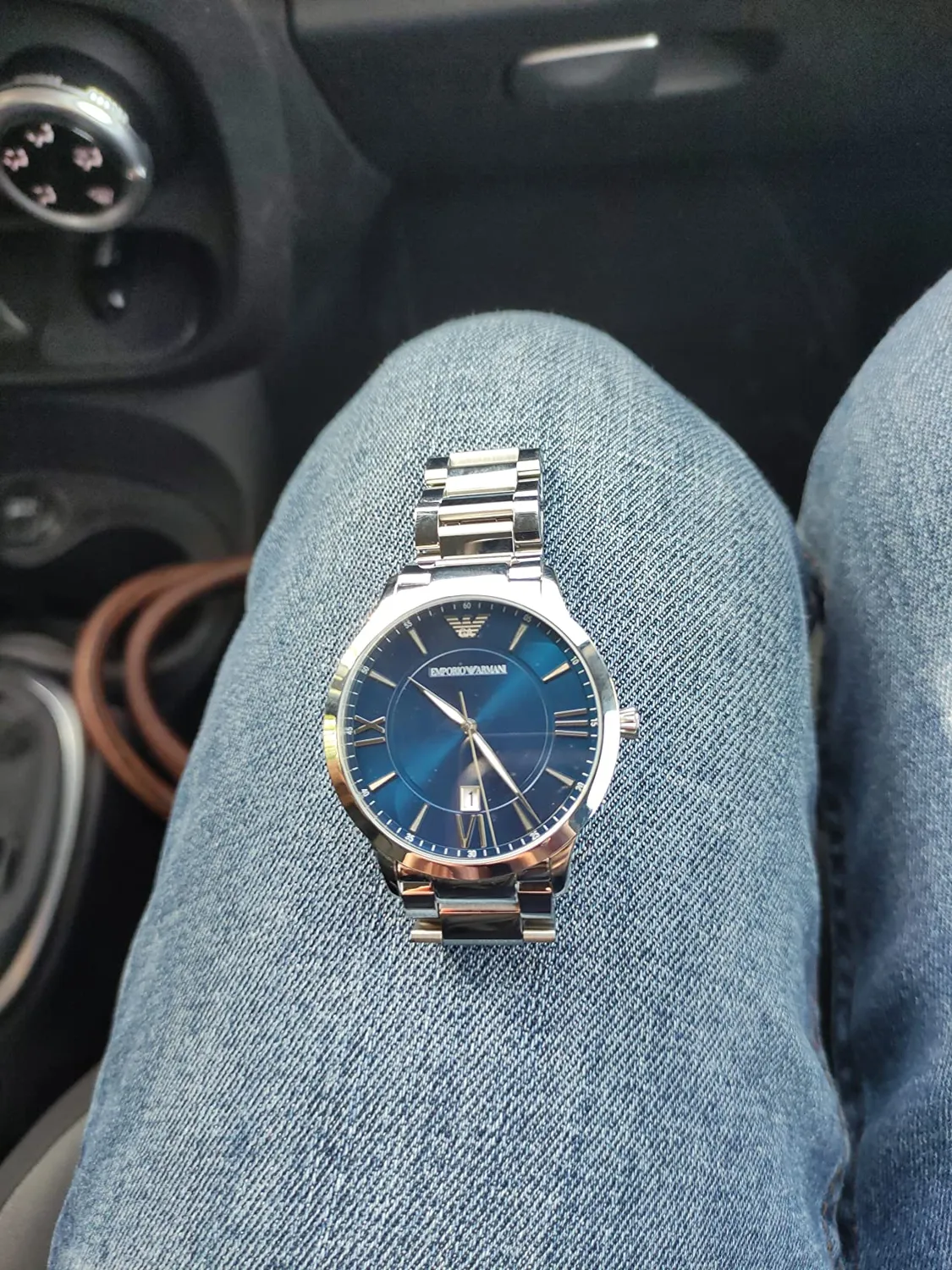 Emporio Armani Orologio Uomo 43 mm Argento e Nero