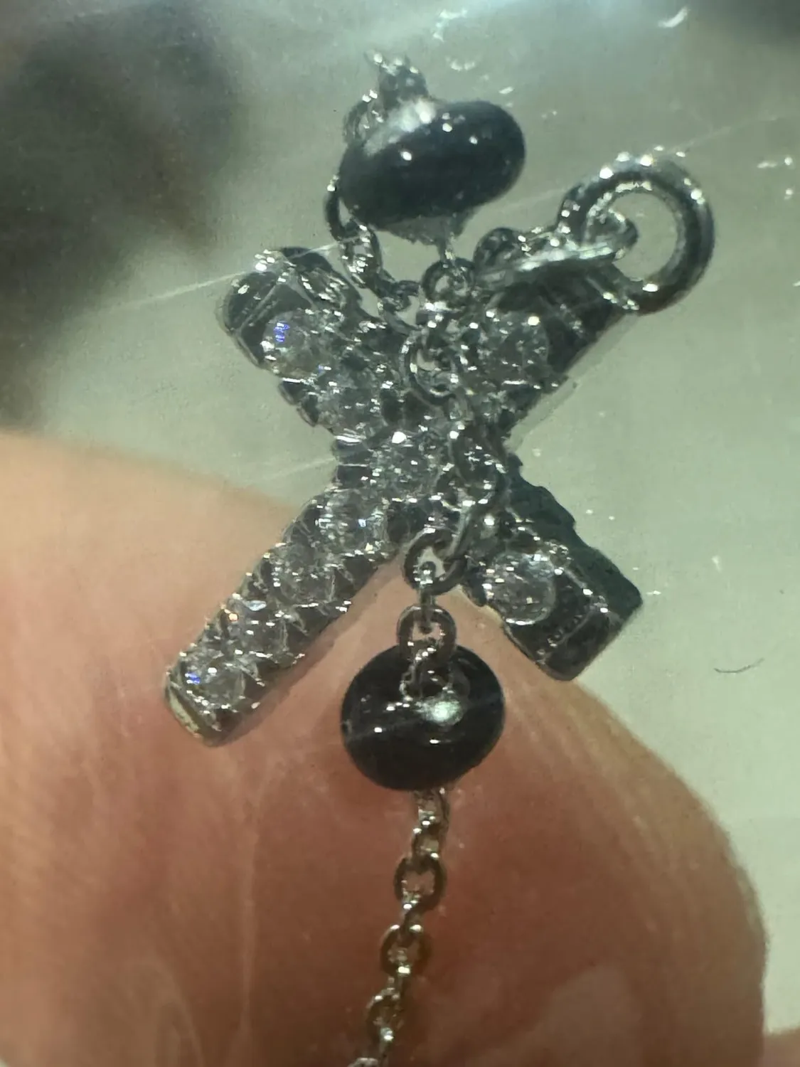 Dada Gioielli Rosario Collana Acciaio Argento Unisex Croce