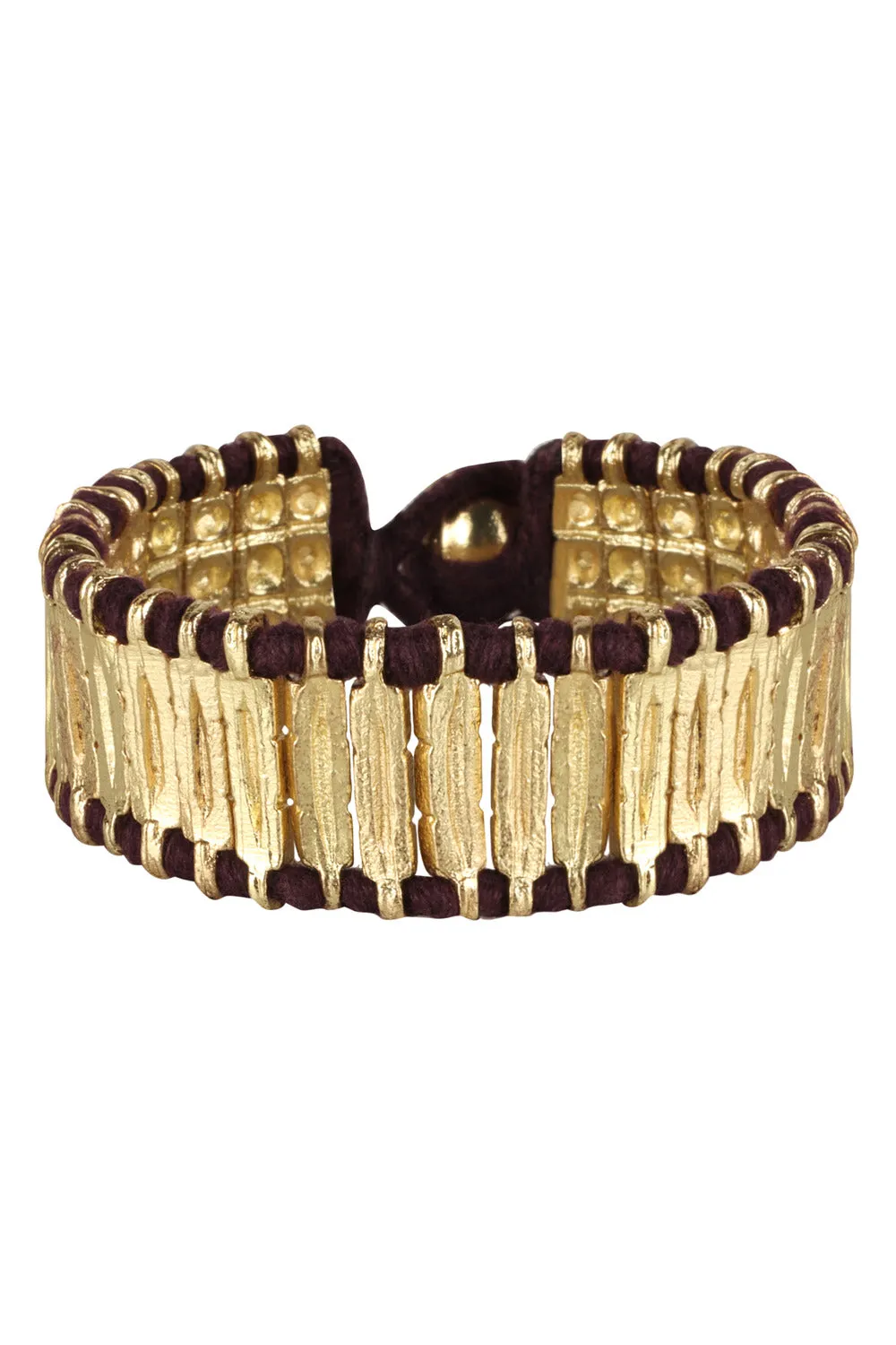 House of Tuhina Nabila 3 Stone bracciale pietre corallo