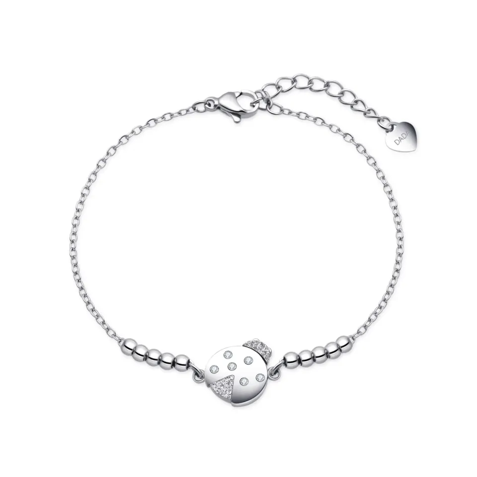 Dada Gioielli Portafortuna Bracciale Donna Quadrifoglio Zirconi