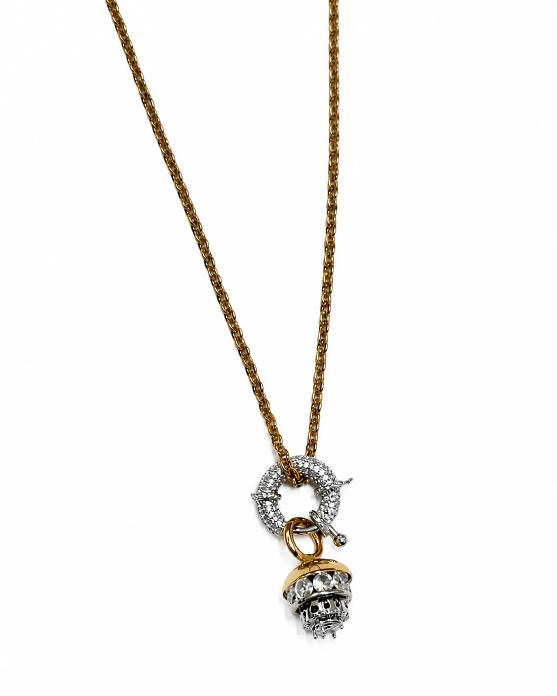 Rada Collana Catena Gold con Moschettone e Strass