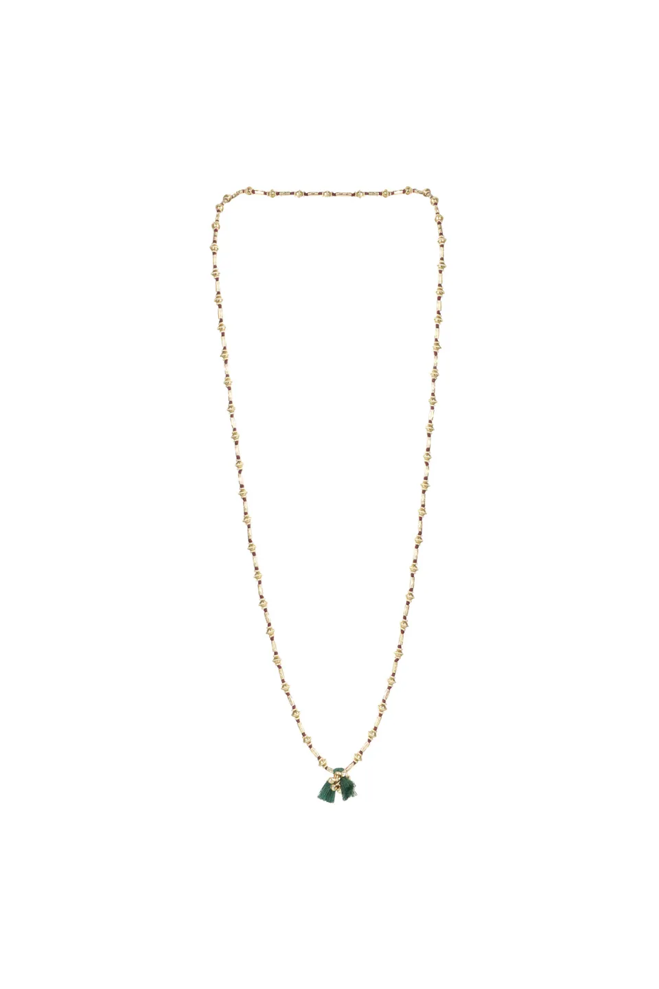 House of Tuhina Kaari collana verde filo intrecciato