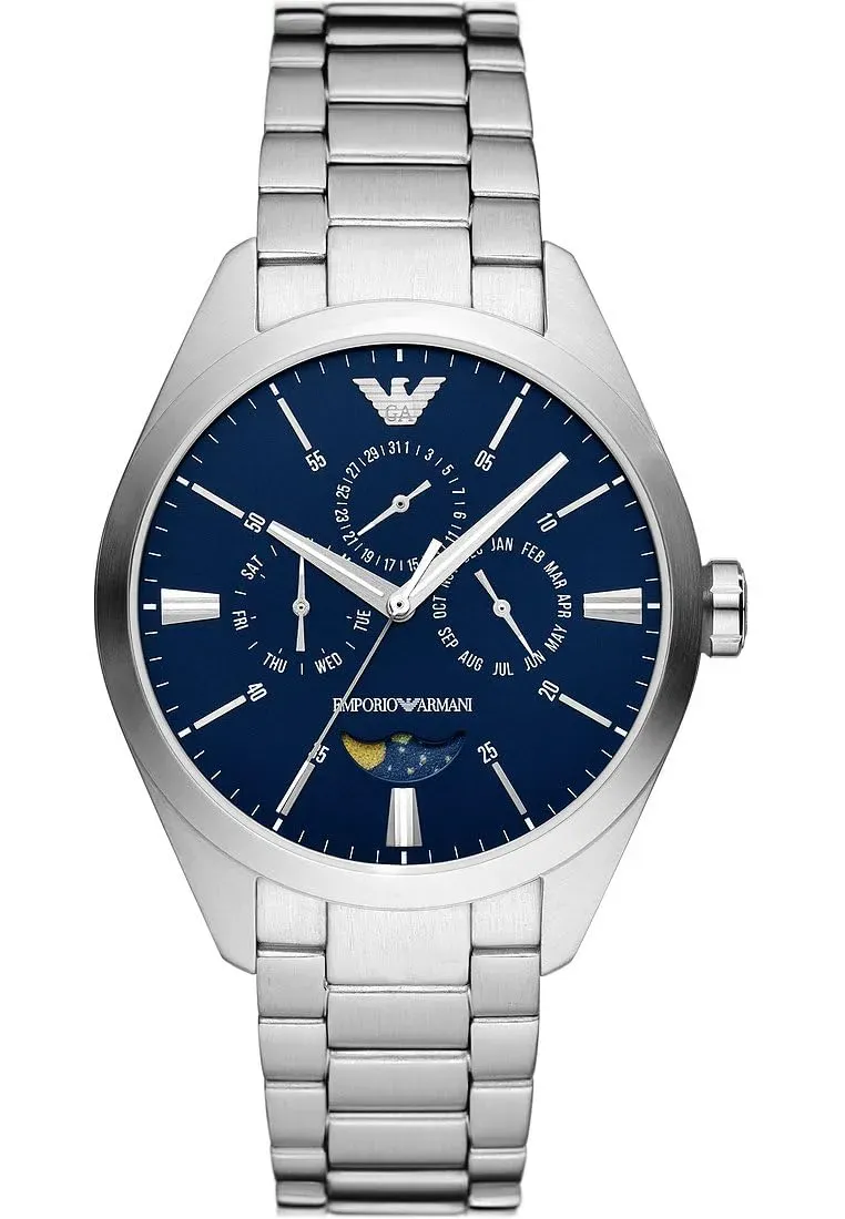 Emporio Armani AR11553 Orologio Uomo 43mm Acciaio Blu Luna