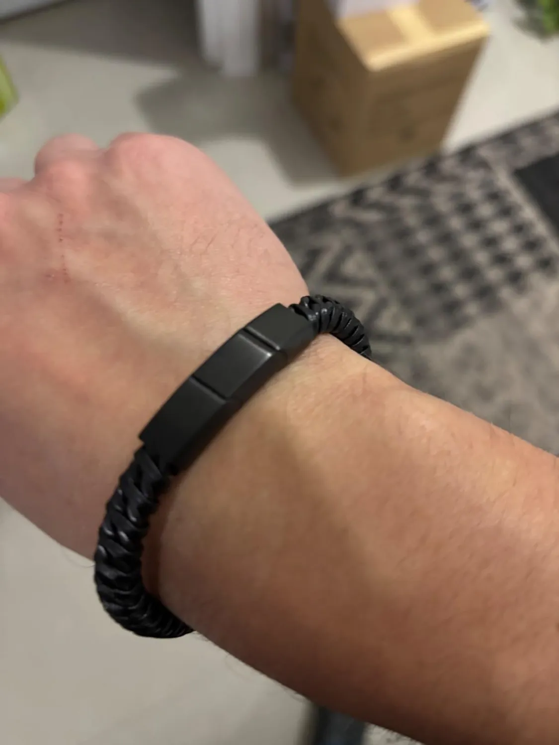 Dada Gioielli Catena Cubana Bracciale Uomo Argento Pelle