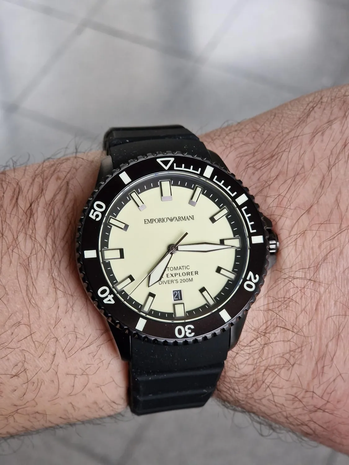 Emporio Armani automatico uomo grafite analogico