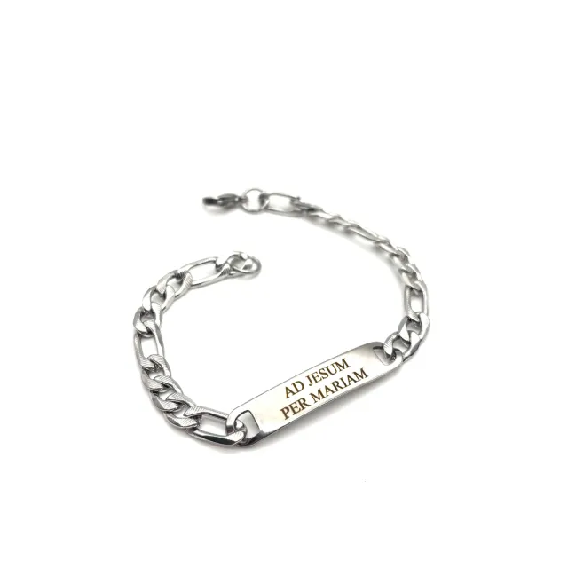Ornamenta Ad Jesum Per Mariam Bracciale Acciaio 20 cm