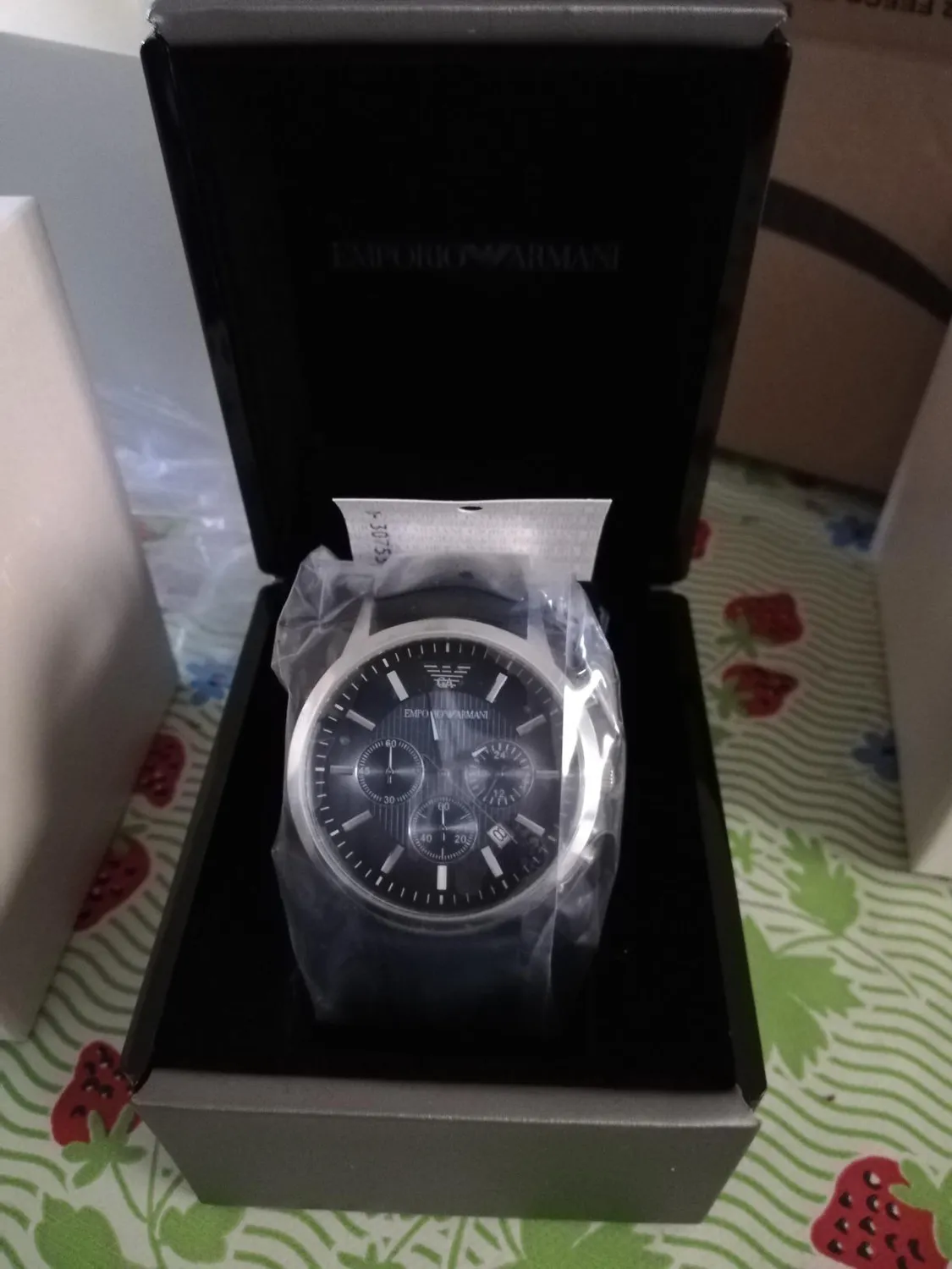 Emporio Armani orologio uomo nero e argento casual