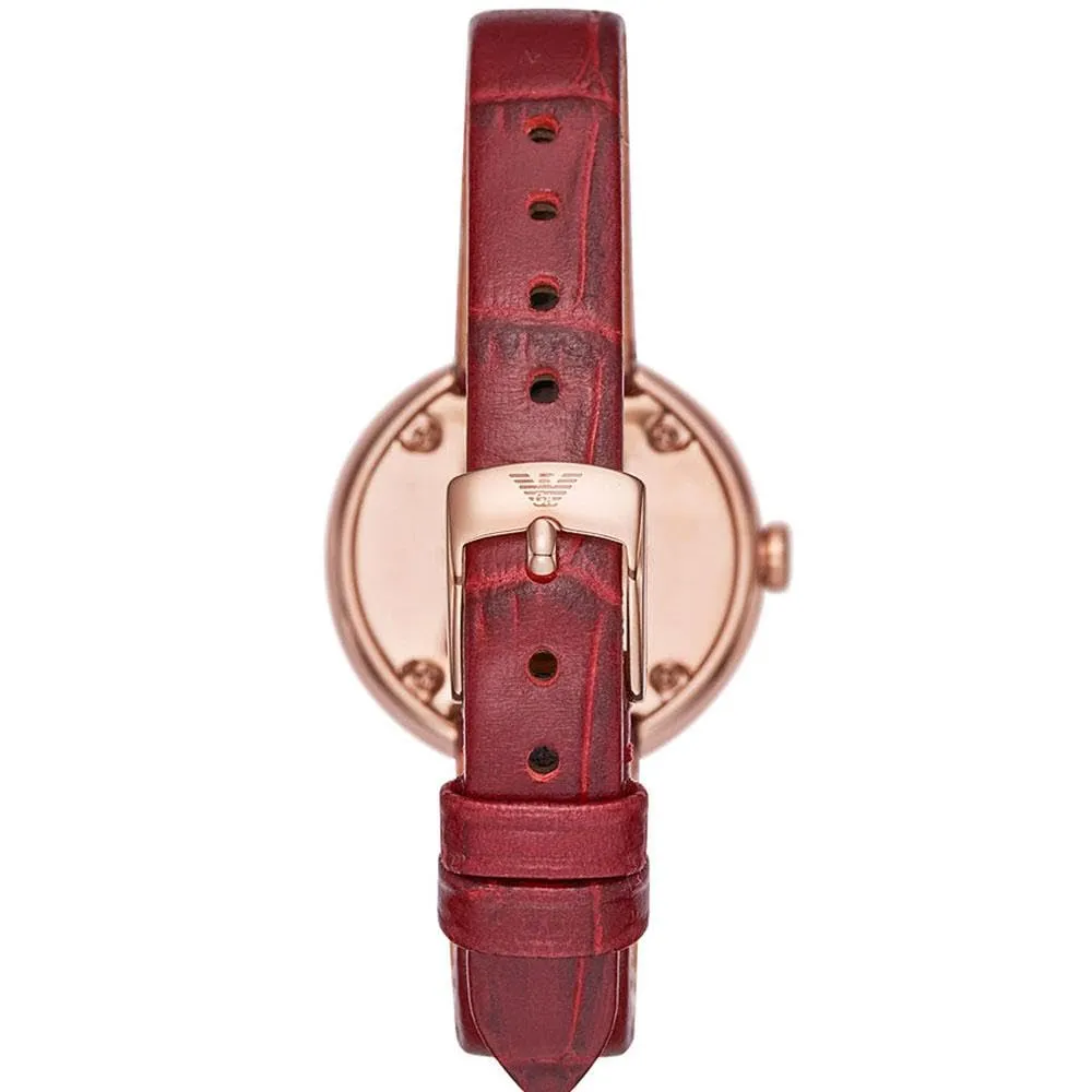Emporio Armani AR11357 orologio donna madreperla pelle rossa 30 mm