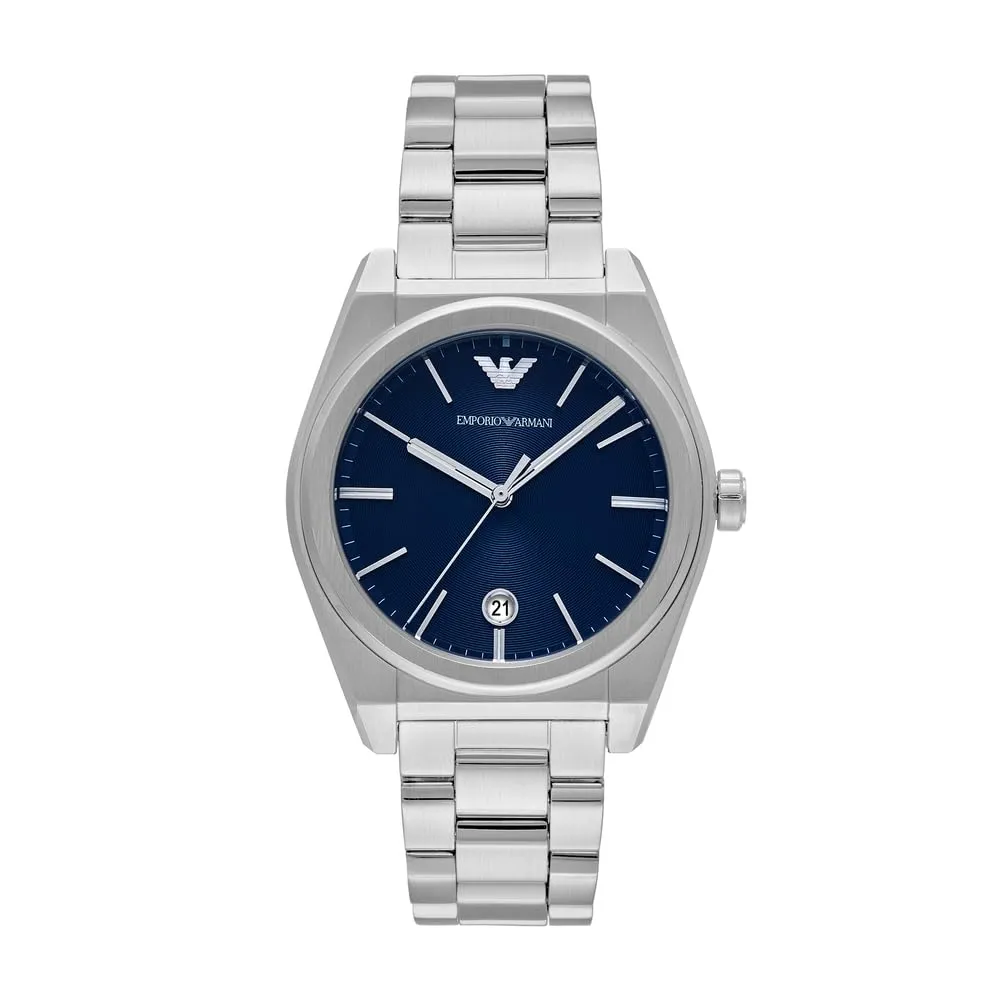 Emporio Armani orologio uomo oro rosa e argento