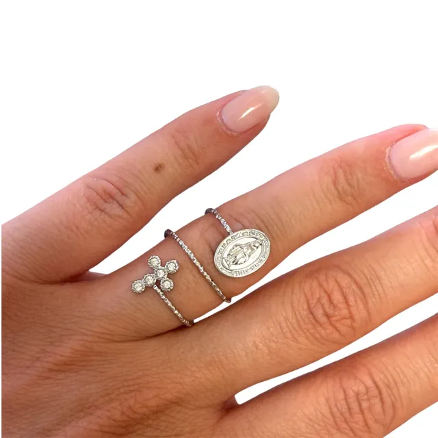 Ornamenta Nexus Divinus anello spirale Miracolosa acciaio